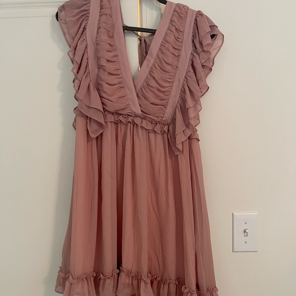 Blush Ruffled Boutique Dress